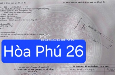 Bán đất đường Hòa Phú 26 - Khu E Kim Long - Đối diện UBND Quận